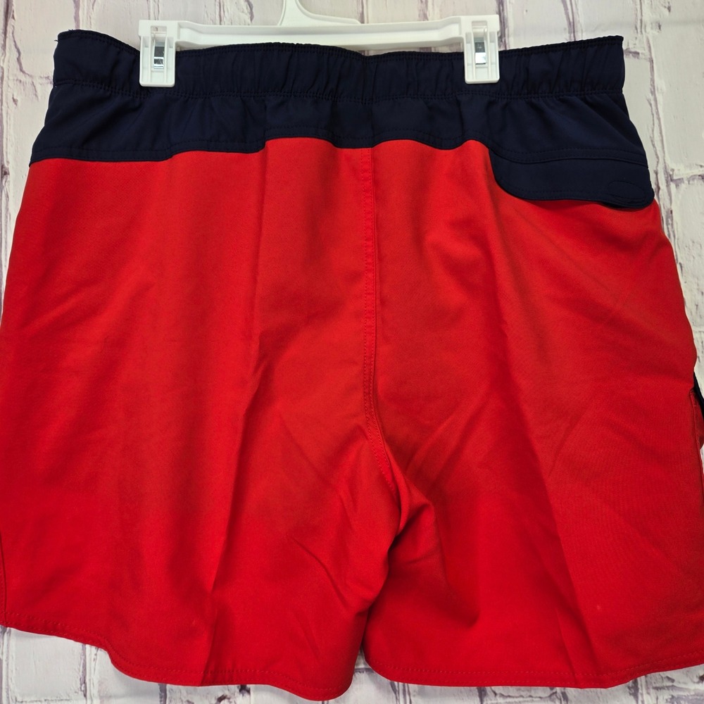 Speedo Mens XXL Swim Trunks Red Navy Blue Cargo Pocket Mesh Liner Board Shorts - Picture 4 of 11